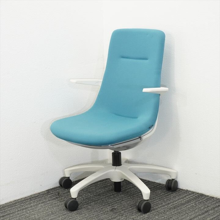 イトーキ モーブ 肘付 タピストリーブルー