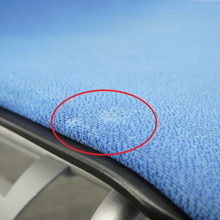 プラス チェダー ミーティングチェアー ブルー ３脚セット 特価品