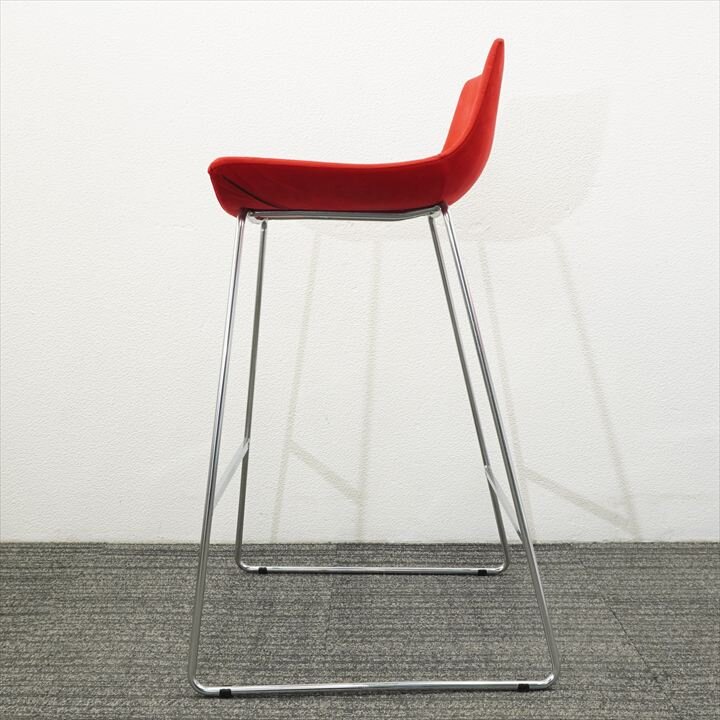 相合家具 アレックス ハイチェア レッド ４脚セット 特価品