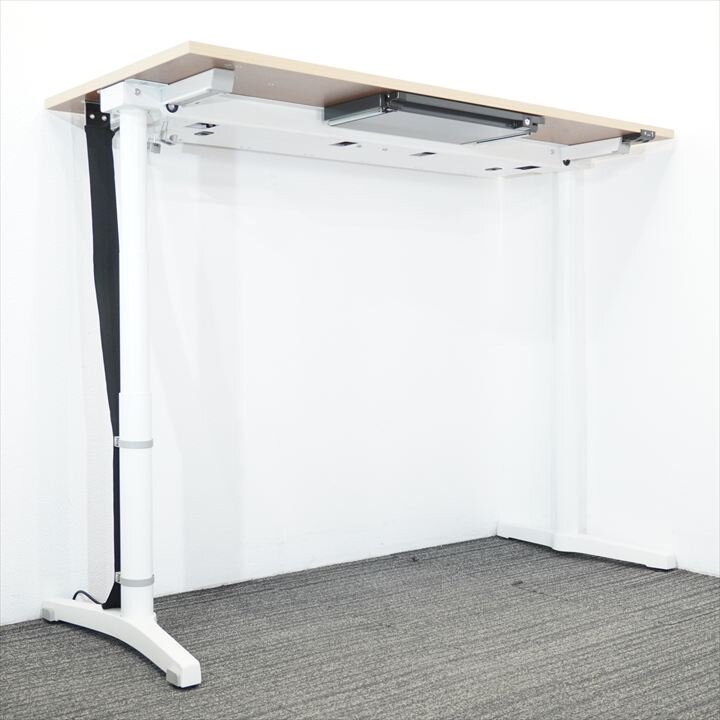 イトーキ トイロ 昇降デスク W1550 D675 H650-1250 センター引出付 昇降スイッチタイプ ファインウォールナットL