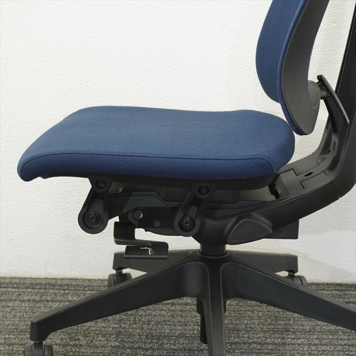 イトーキ セレーオ 肘無し ハイバック クロスバック ネイビーブルー