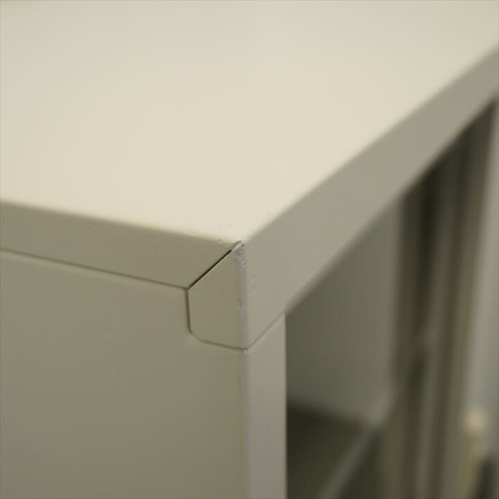 ライオン ガラス扉引戸書庫 W880D400H880