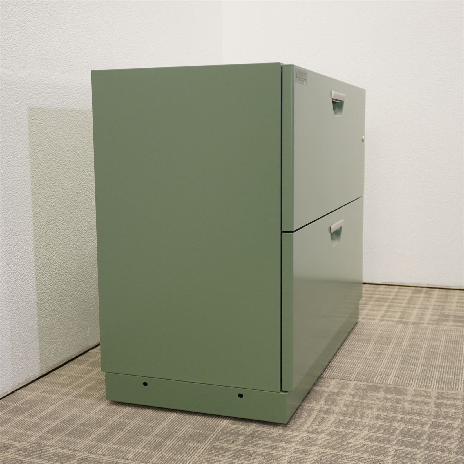 イトーキ エーキューズ 2段ラテラル書庫 グリーン