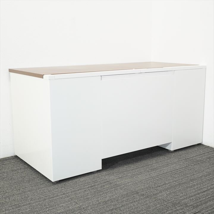 オカムラ アドバンス 両袖机 157 3×4段 H720 木目 特価品（2）