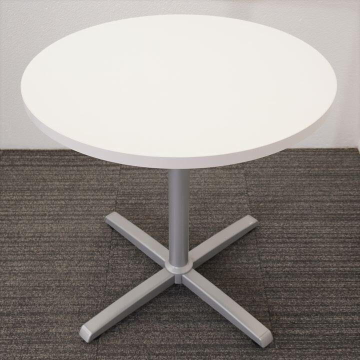 オカムラ 8177 丸テーブル Φ750 H720 ホワイト