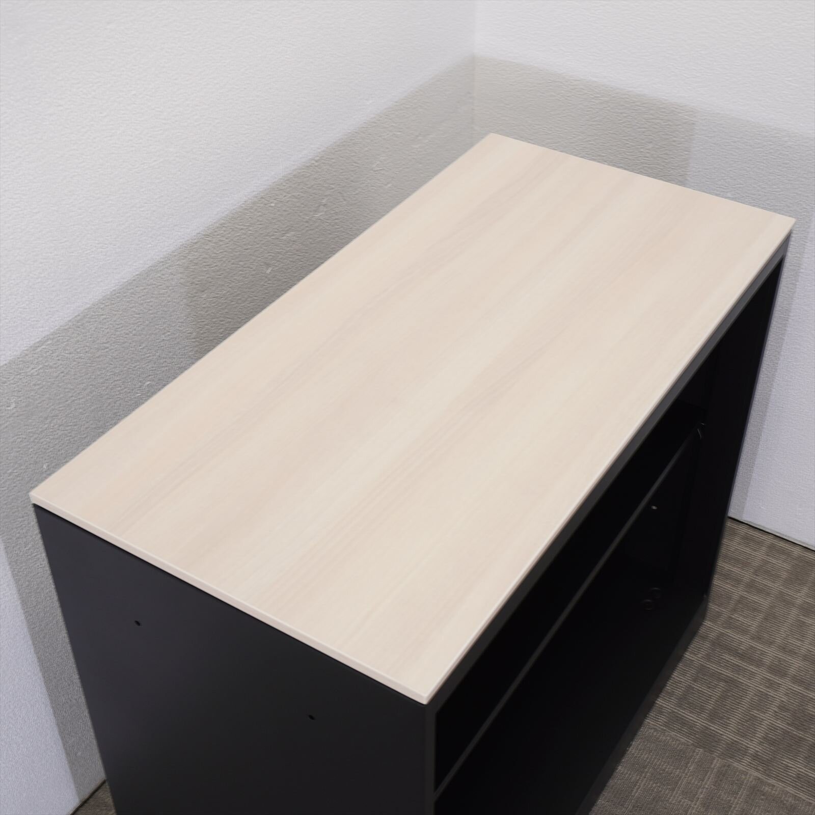 オカムラ レクトライン オープン書庫 天板付 Ｗ900 D450 H775 ZK25色 (ツヤ無し)