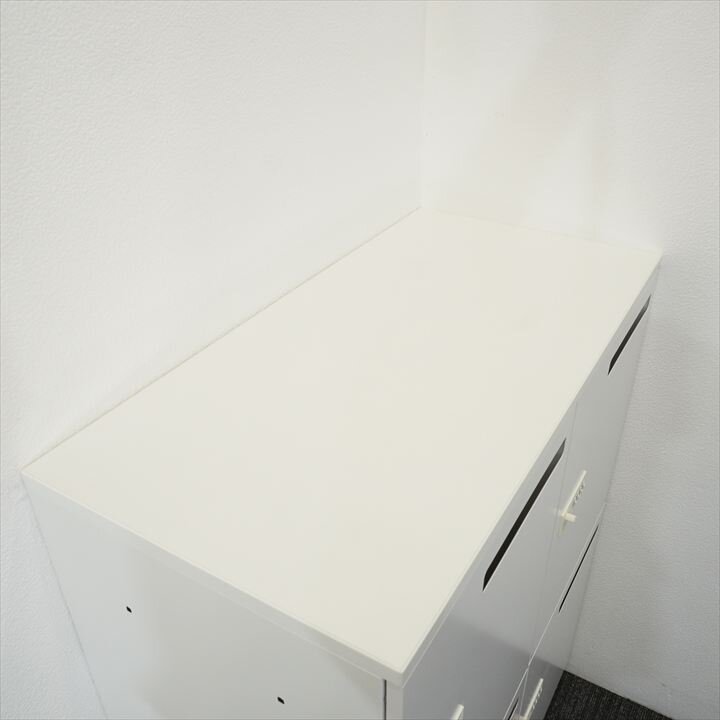 コクヨ エディア ダイヤル式4人用モバイルロッカー オートダイヤルロック(ゼロックE) 天板付 H1130 ホワイト