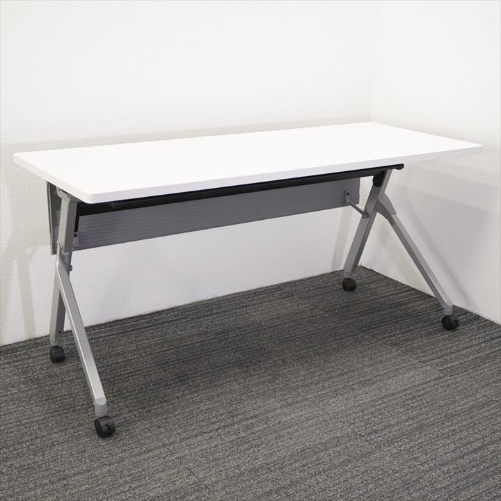 オカムラ フラプター フラップテーブル 1560 H720 ホワイト 特価品