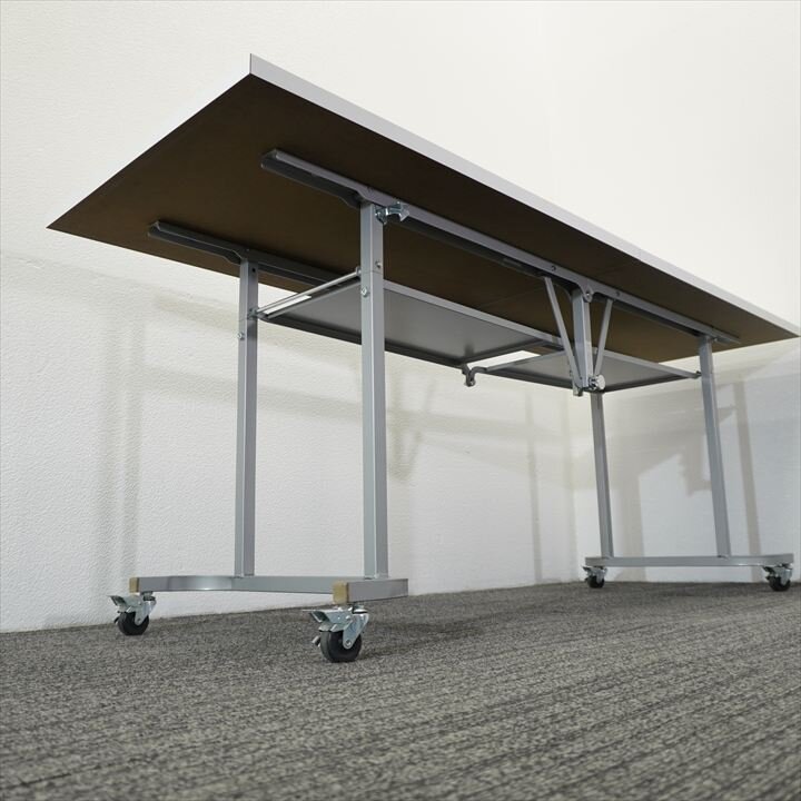 中折テーブル W1800 D600 H700 ホワイト