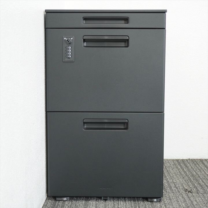 コクヨ GT ダイヤル式3段ワゴン H648 ブラック 特価品