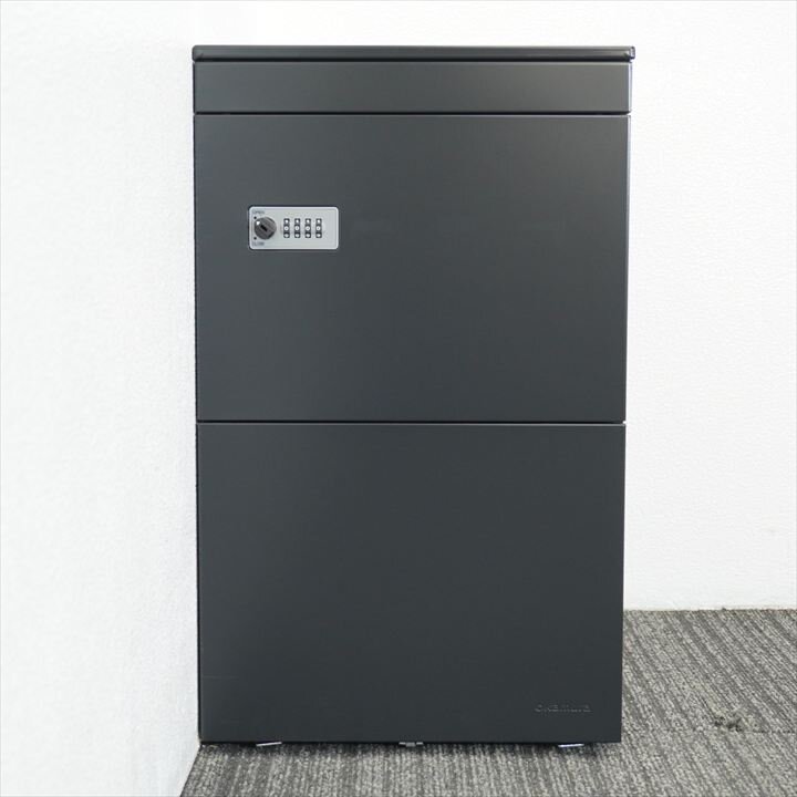 【2023年製】オカムラ プロユニット ダイヤル式3段ワゴン ペントレー サイド取手 H650 ブラック