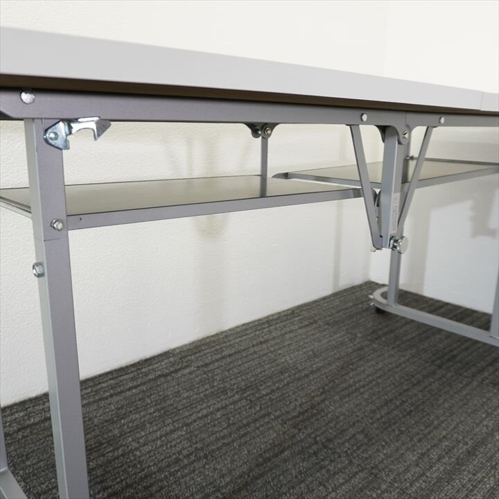 中折テーブル W1800 D600 H700 ホワイト