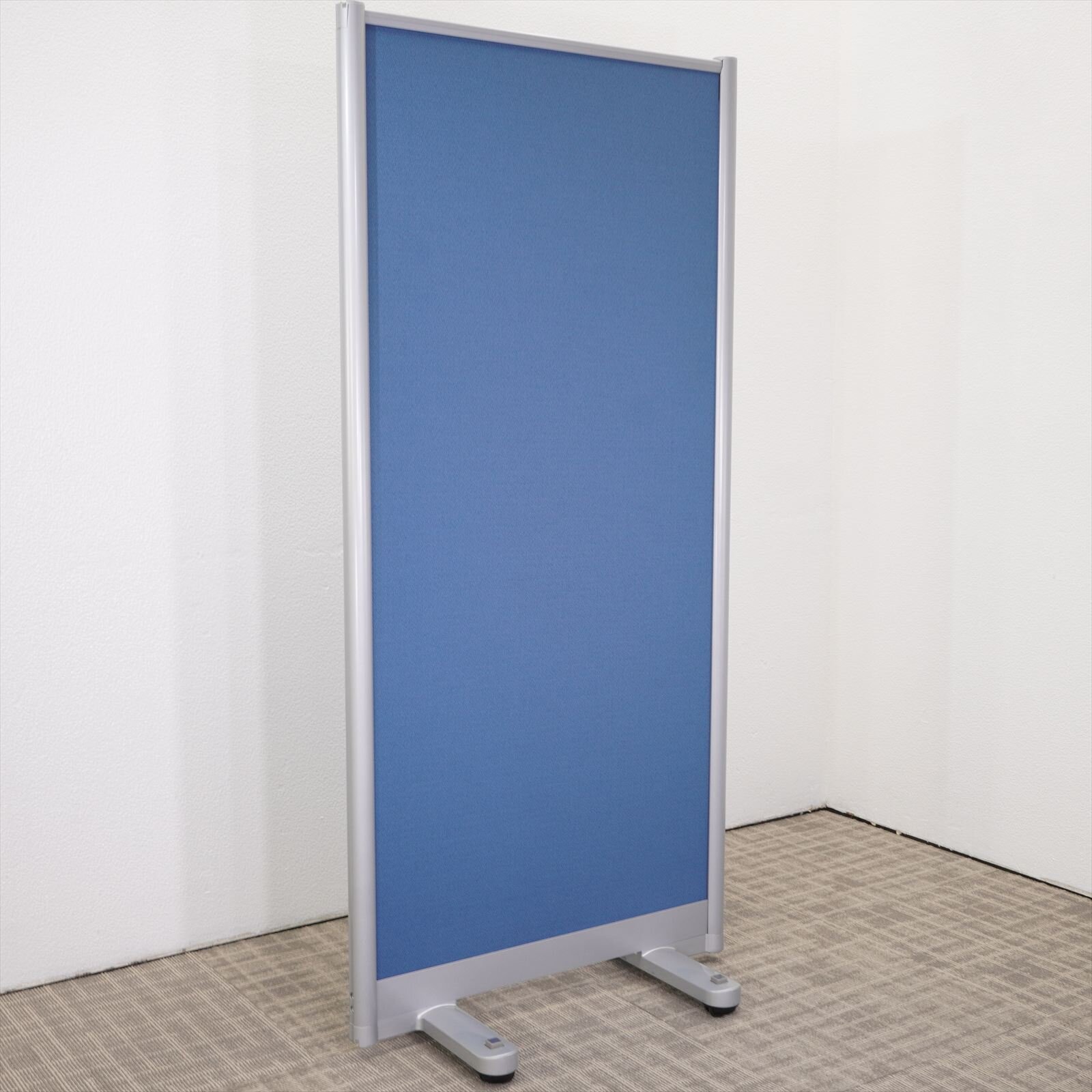 コクヨ パーティション キャスター付 ブルー W700 H1500
