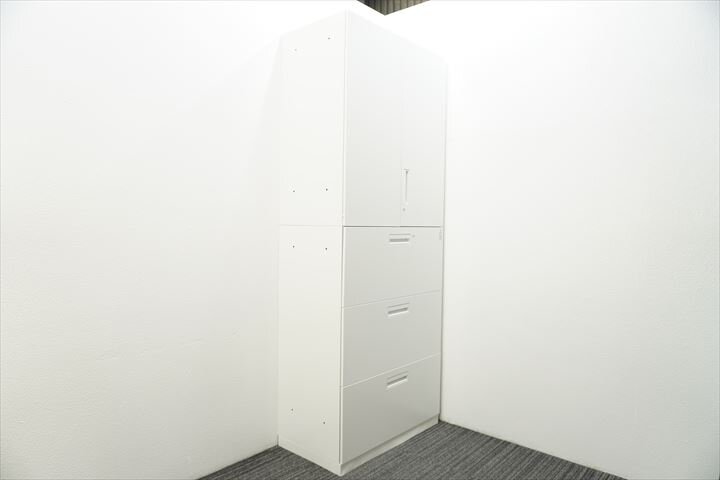コクヨ エディア 3段ラテラル+両開き書庫 W900 D500 H2300 ホワイト
