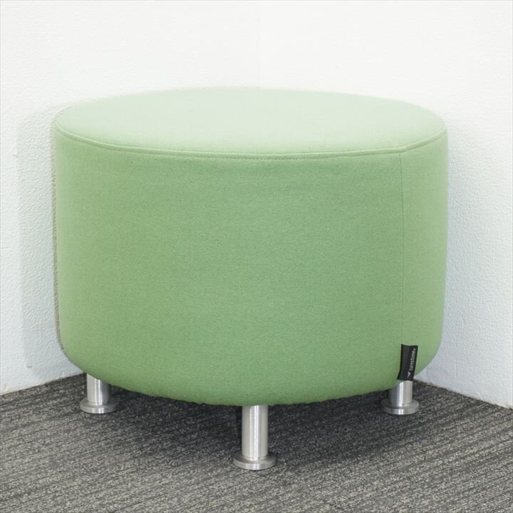 スチールケース スツール Φ600 グリーン