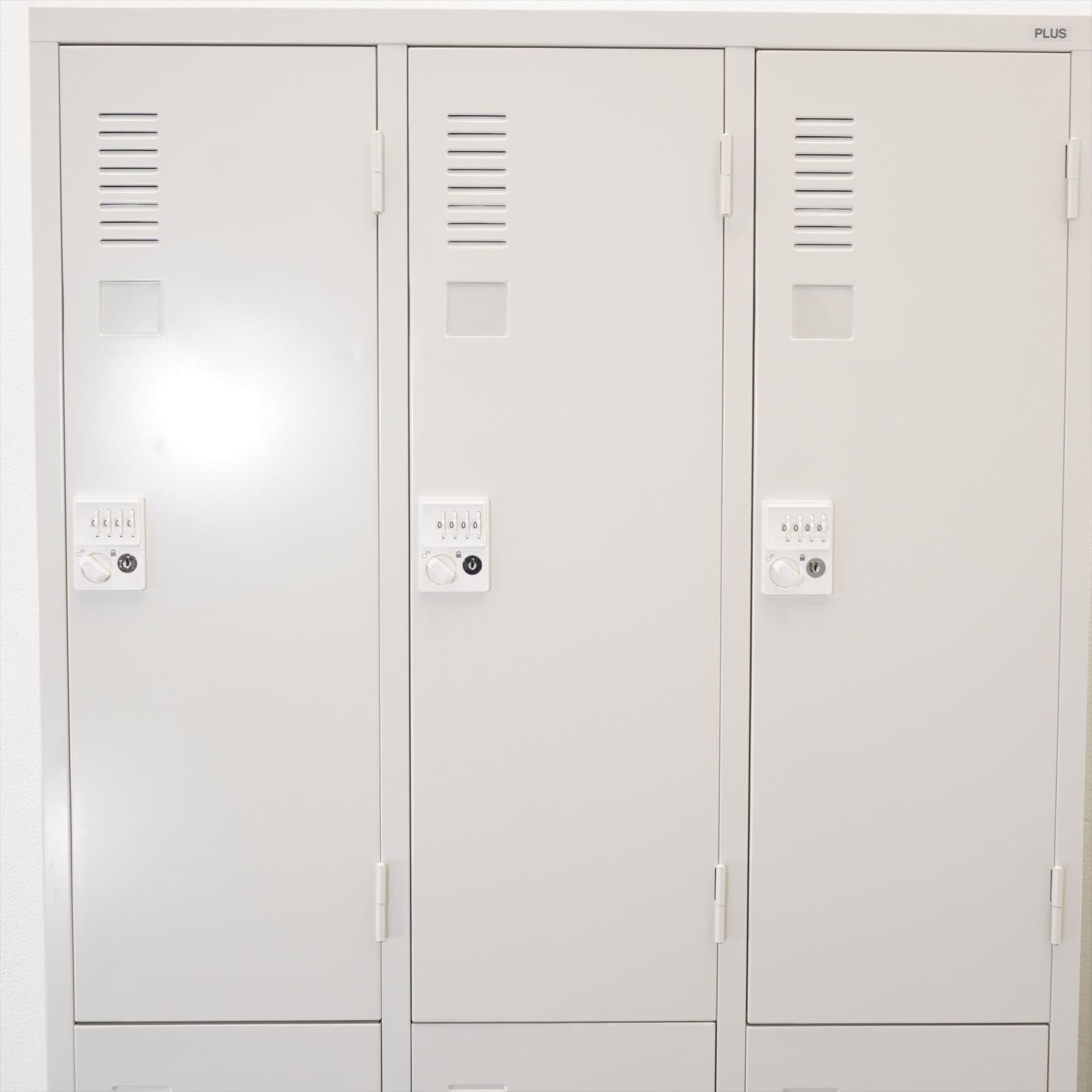 プラス LK2 ダイヤル式6人用ロッカー H1790 ホワイト