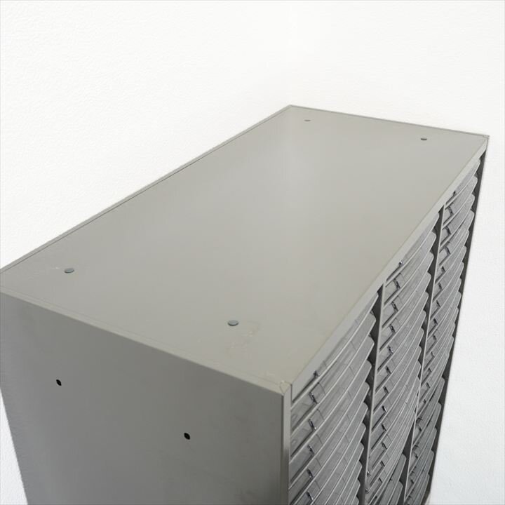 ウチダ 書類整理庫 浅型12段 深型6段 0945 H1100