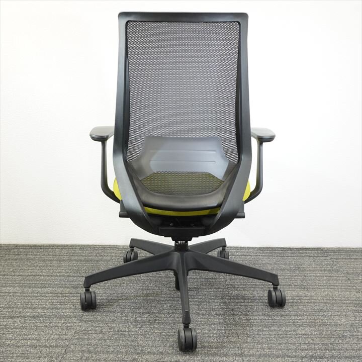 コクヨ デュオラ 固定肘 ハイバック グリーン ランバー付