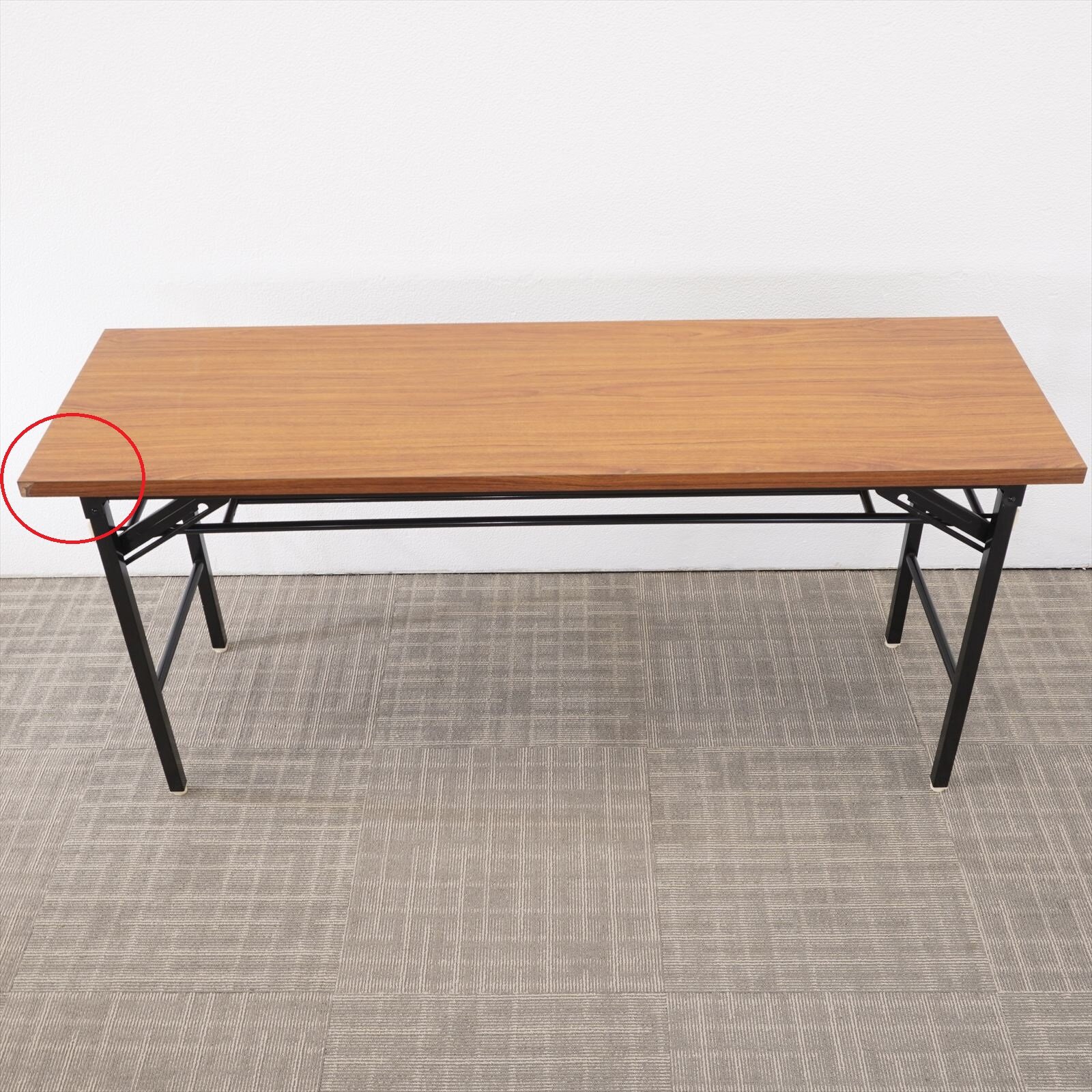 プラス YT 折りたたみテーブル 1545 H700 ファインチーク