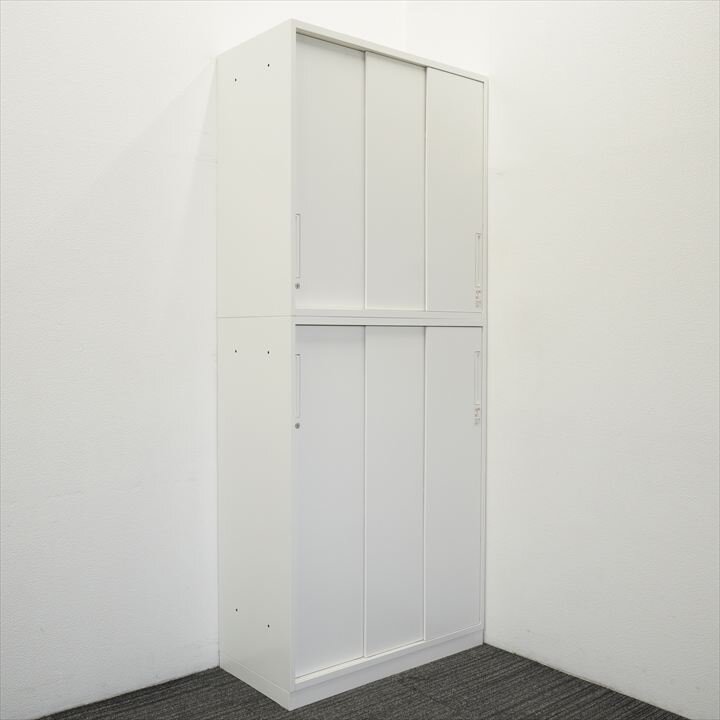 コクヨ エディア 3枚引戸2段書庫 H2160 ホワイト