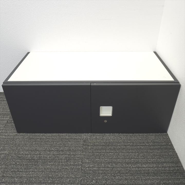 オカムラ レクトライン 両開き書庫 H340 黒カッティングシート 特価品