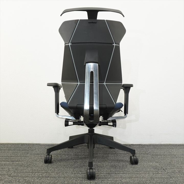 イトーキ フリップフラップ 可動肘 ハイバック ハンガー付 ネイビーブルー