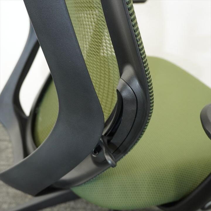 オカムラ シルフィー 固定肘 ハイバック グリーン