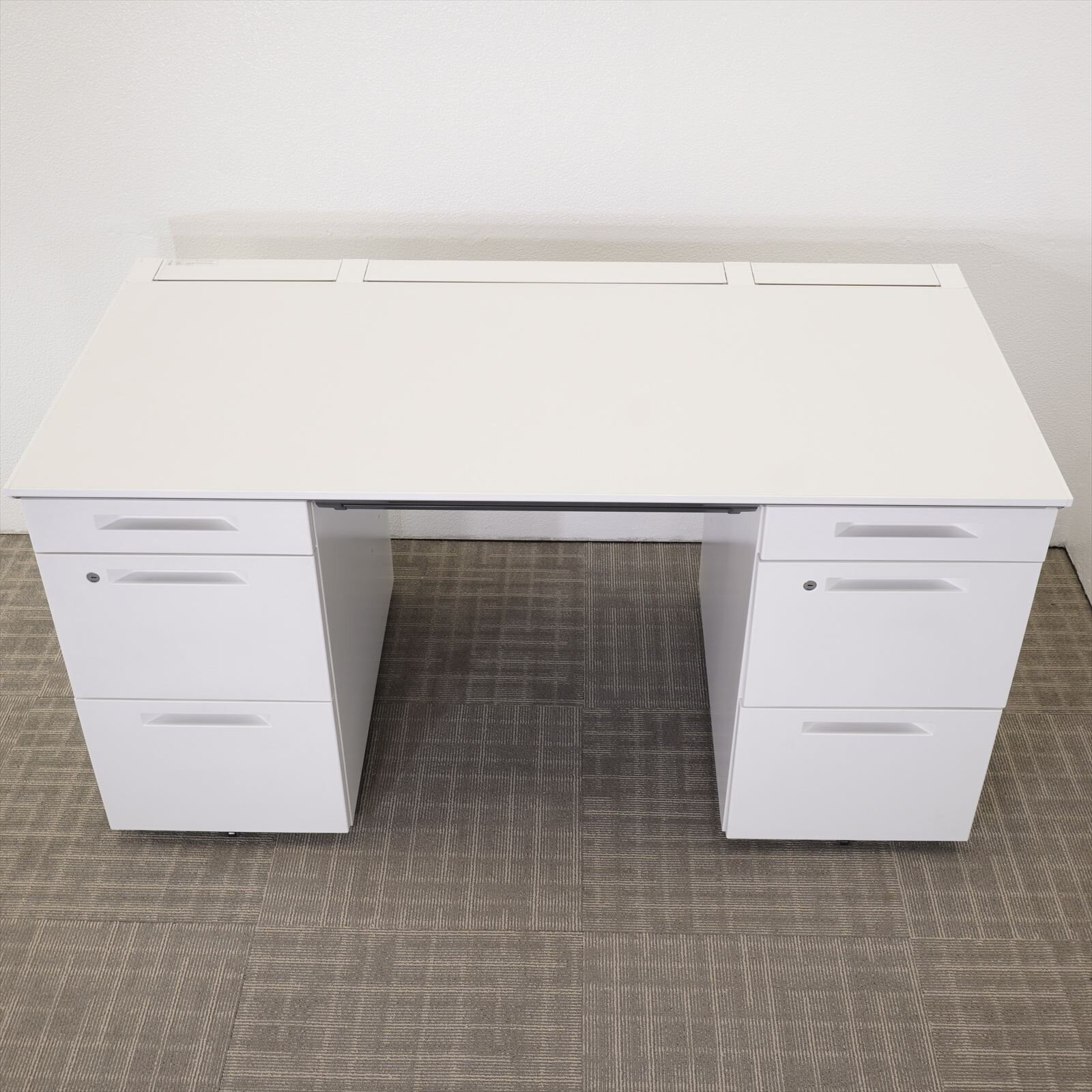 コクヨ IS 両袖机 147 3×3段 H720 ホワイト