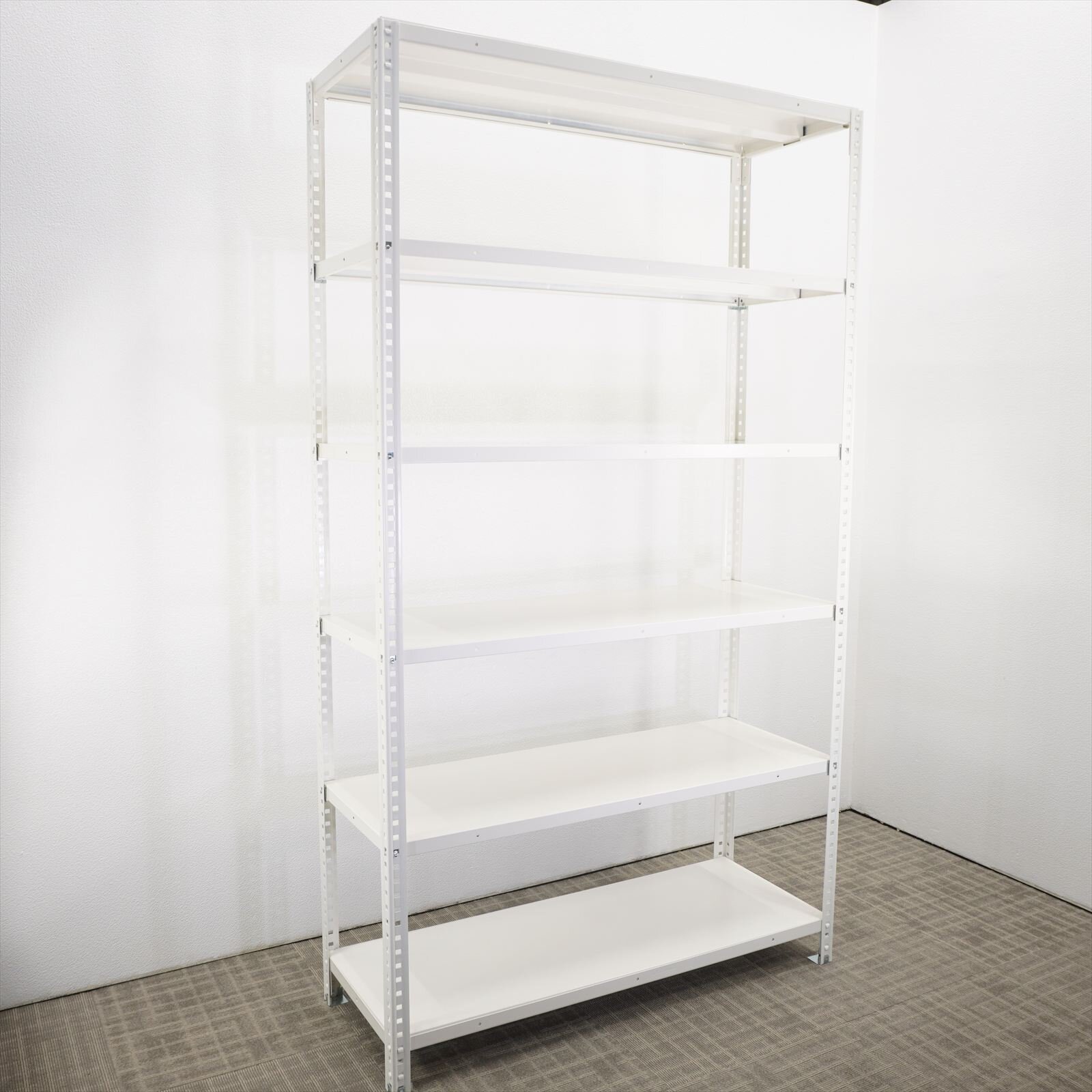 【自社便対応のみ】オカムラ 軽量棚 天地６段 150㎏/1段 W1200 D450 H2100 ホワイト