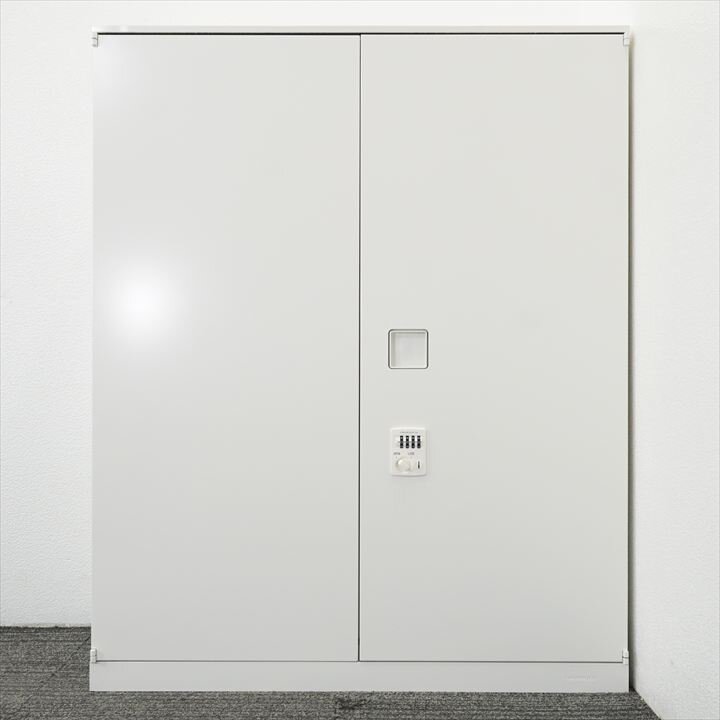 オカムラ レクトライン ダイヤル式両開き書庫 天板付 W900 D450 H1115