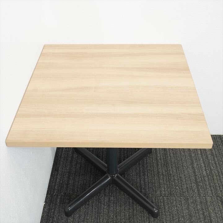 プラス ミーティングテーブル W750 D750 H700 木目