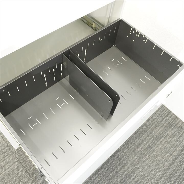 オカムラ レクトライン ダイヤル式セパレートロック2段ラテラル(個別ロック)書庫 W800D450H760