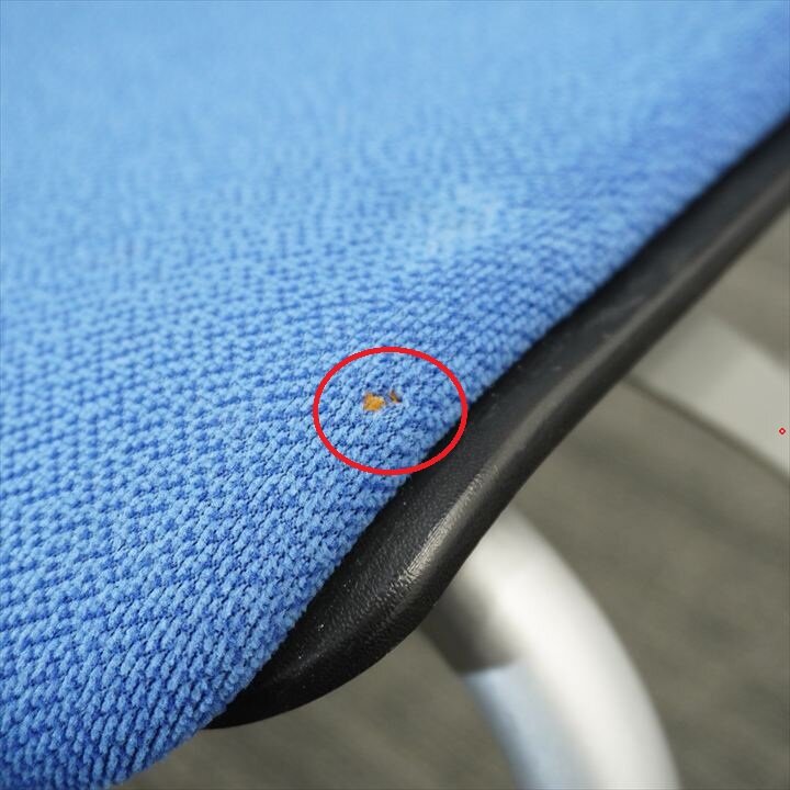 プラス チェダー ミーティングチェアー ブルー ３脚セット 特価品