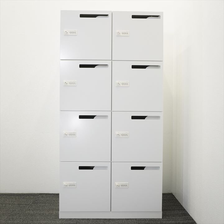 コクヨ エディア ダイヤル式8人用モバイルロッカー オートダイヤルロック(ゼロックE) H1810 ホワイト