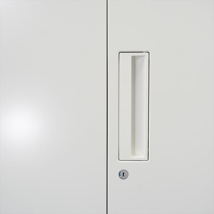 コクヨ エディア 両開き+オープン書庫 W900 D500 H2300 ホワイト