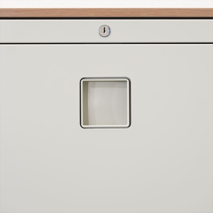 オカムラ レクトライン 2段ラテラル書庫 ネオウッドミディアム天板付 H775 Z13色