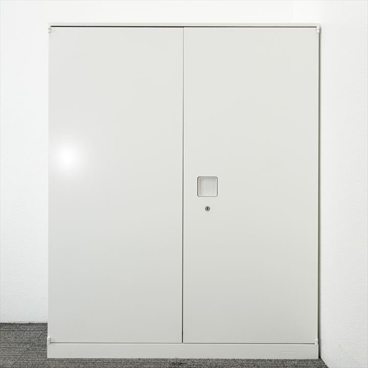 オカムラ レクトライン 両開き書庫 天板付 W900 D450 H1115