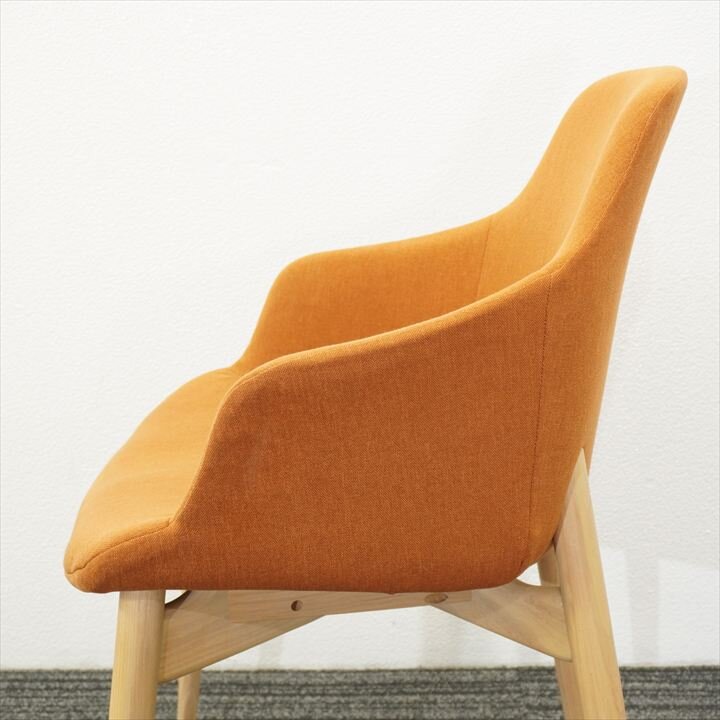 相合家具 ケイク２ ミーティングチェアー オレンジ