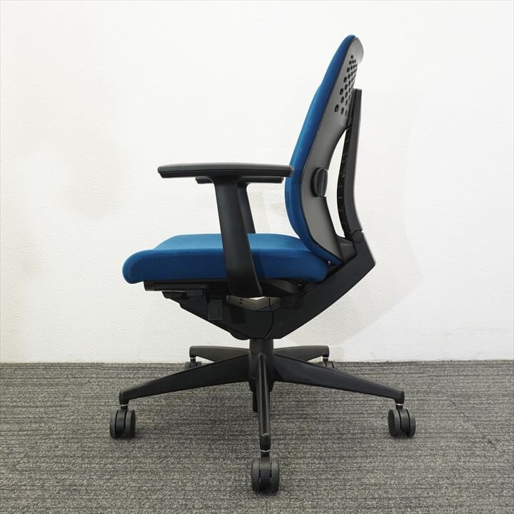 コクヨ ウィザード2 固定肘 プルシアンブルー