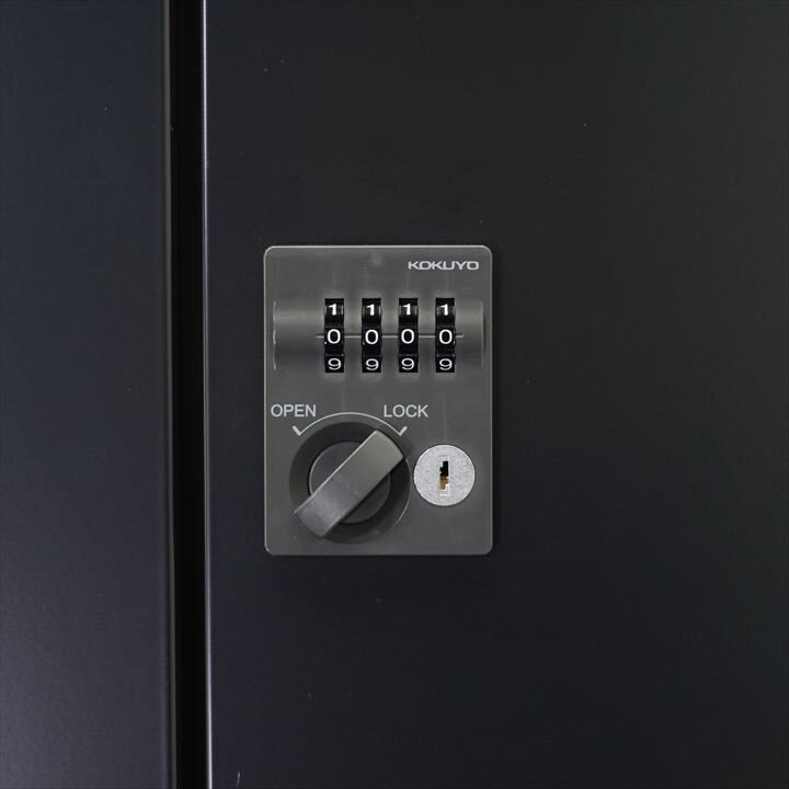 【2021年製】コクヨ イノン ダイヤル式10人用モバイルロッカー H1910 ブラック