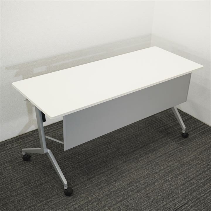 コクヨ リーフライン フラップテーブル 1560 幕板付 網棚無し ホワイト H720