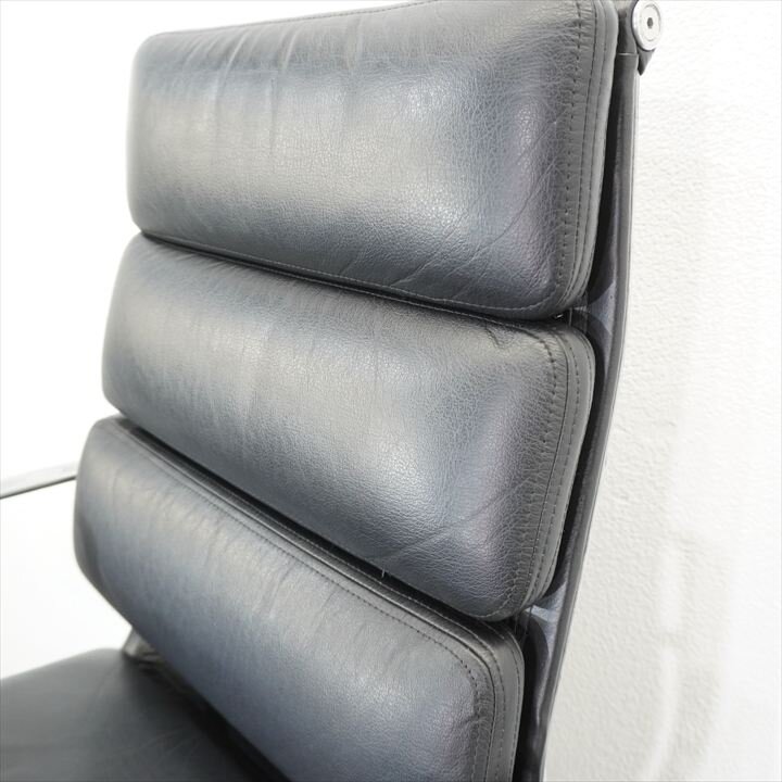 ハーマンミラー イームズ ソフトパッド エグゼクティブチェア 皮革 ブラック 特価品