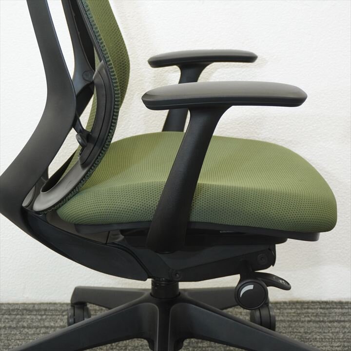 オカムラ シルフィー 固定肘 ハイバック グリーン
