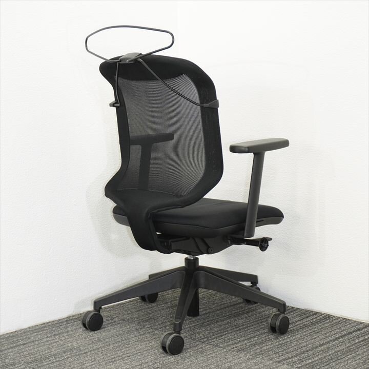 プラス取扱 ジロフレックス ４３４ 肘付 ハンガー付 ブラック 特価品