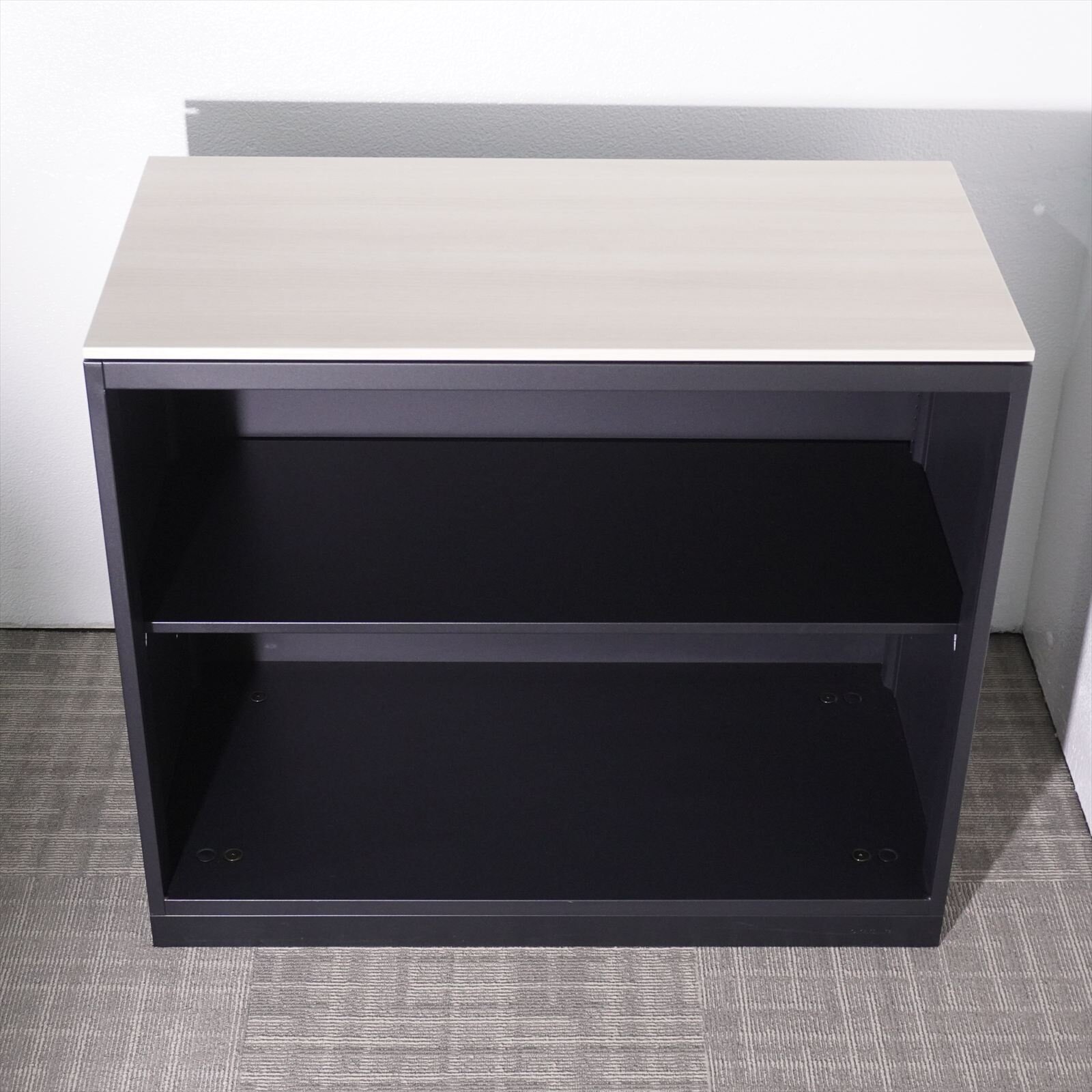 オカムラ レクトライン オープン書庫 天板付 Ｗ900 D450 H775 ZK25色 (ツヤ無し)