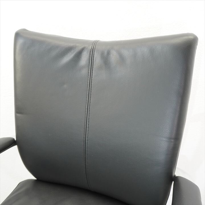 イトーキ プレクサス 肘付 ミドルバック 革 ブラック