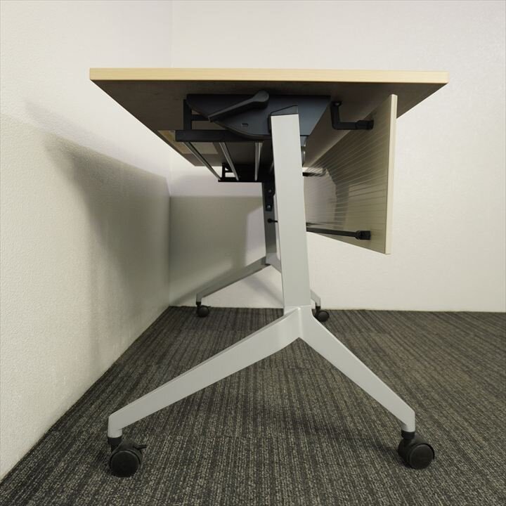 ウチダ パラグラフ フラップテーブル 1560 幕板付 棚板付 ライトファインウッド