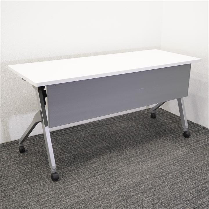 オカムラ フラプター フラップテーブル 1560 H720 ホワイト 特価品