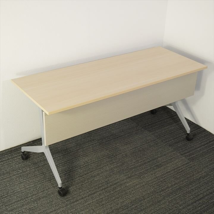 ウチダ パラグラフ フラップテーブル 1560 幕板付 棚板付 ライトファインウッド