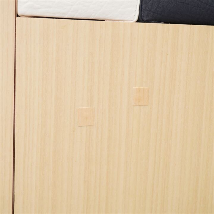 ブース用ベンチ コンセント付 ホワイト×ネイビーブルー W900 D710 H1200